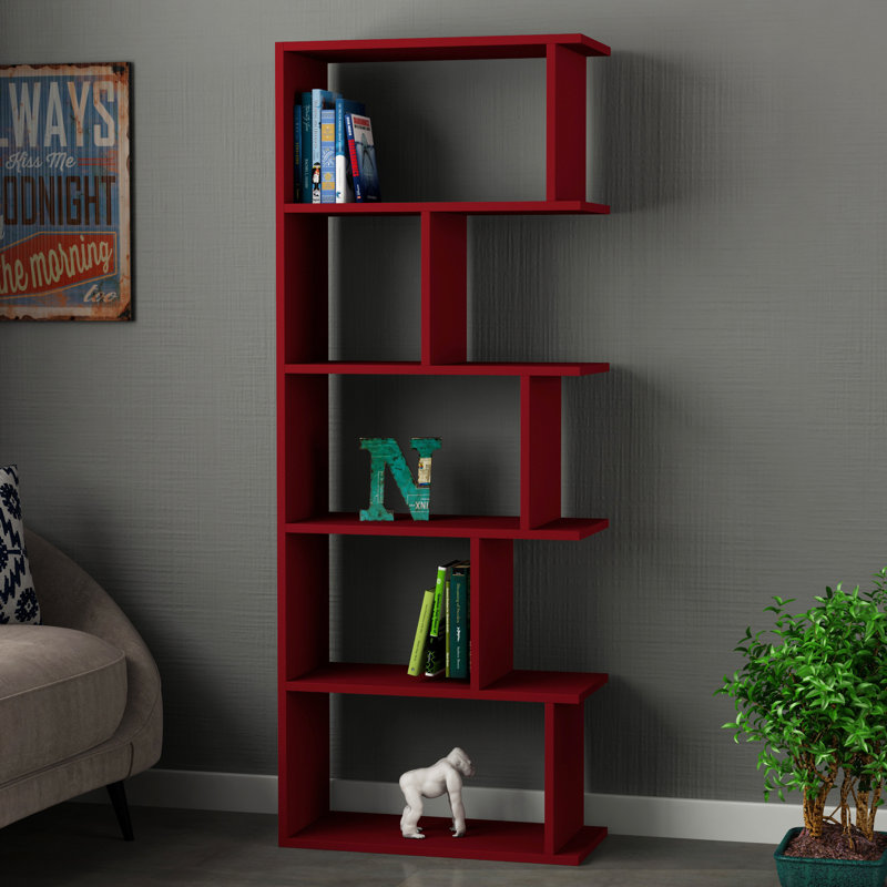 Wrought Studio Celina Modern Geometric Bookcase & Reviews Wayfair